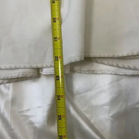 Vow’d Mermaid Trumpet Plunge Wedding Gown women’s Size 4 white train Crepe - Picture 14 of 14